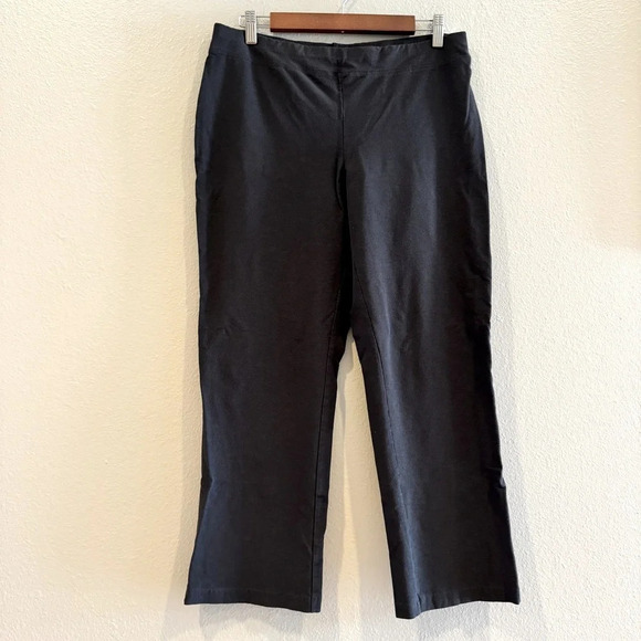 Eileen Fisher System Washable Stretch Slim‎ Crepe Pant in Charcoal Size Large - Picture 1 of 8